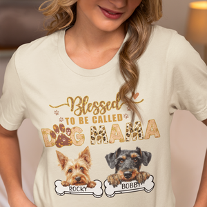 Blessed To Be Call Mama Shirt, Customized Mother's Day Shirt, , Personalized Dog's Name Shirt, Cute Mother's Day Mom Shirt, Personlized Gifts Custom Dog Shirt For Mom, Best Mother's Day Gift Idea