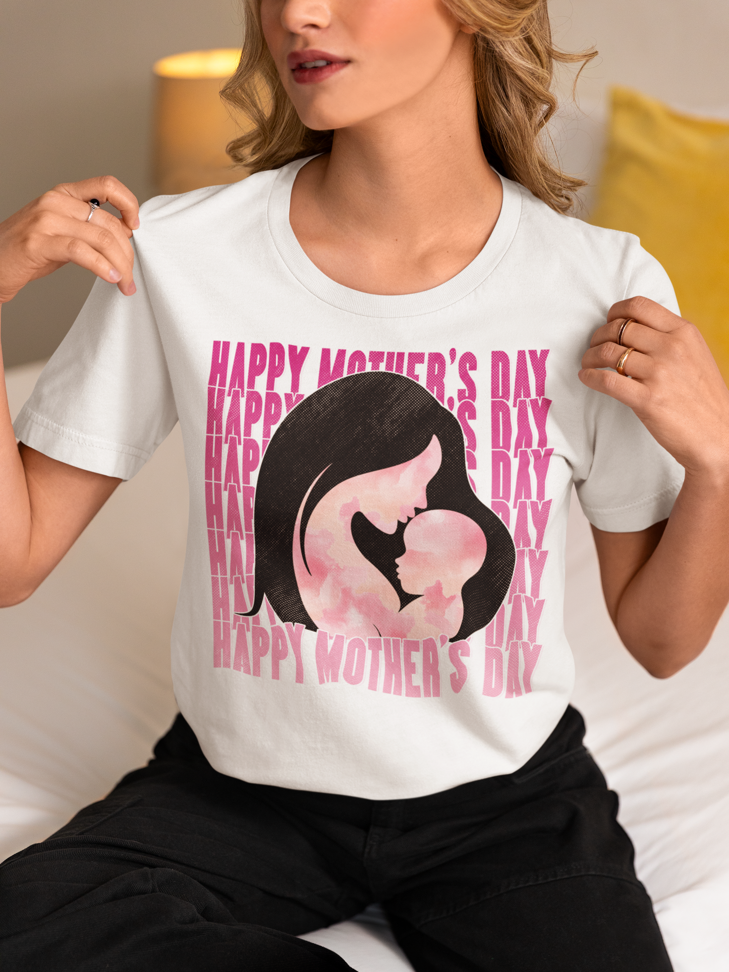 Happy Mother's Day Shirt,  Mother And New Born Line Art, Minimalist Single Line Art Drawing, Watercolor Mother's Day Heart Shirt, Customized Mother's Day Shirt