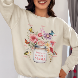 Happiness Being A Mama shirt,  Floral Grandma Mimi Nana, Mom Life, Mom Shirt,  Personalized Grandma Shirt, Happiness is Being a Grandma T-Shirt, Grandma Gift, Mother's Day Gift for Grandma, Customized Mother's Day Shirt