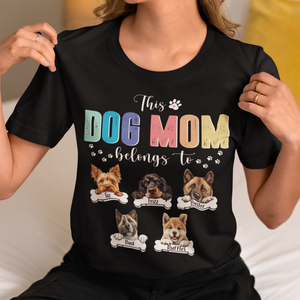 This Dog Mom Belong To Dogs Shirt, Dog Mom Easter Shirt, Custom Dog Mom Shirt, Dog Shirts for Women, Personalized Dog Shirt, Easter Shirt