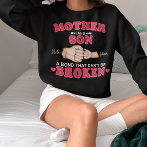 Mother and Daughter Son Forever Linked Together Shirt, A Bond That Can't be Broken,  Customized Mother's Day Shirt, Gift For Mom Shirt, Gift For Grandma Shirt, Custom Name Shirt, Best Quote For Mother's Day Shirt