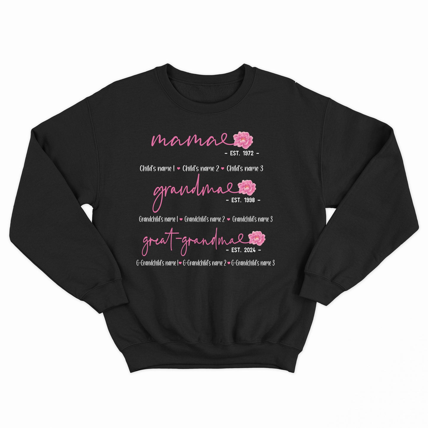Mom Grandma Great-Grandma Shirt, Personalized Great Grandma Shirt, Announcement for Great Grandma, Baby Reveal To Family, Mothers Day Shirt, Custom Great Grandma Shirt, Mom Grandma Great Grandma Tee, Grandma Flower Shirt
