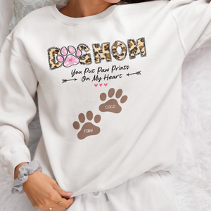 Dog Mom Mother's Day Shirt, You Put Paw Prints In My Heart Shirt, Customized Pet's Name Shirt, Mother's Day Dog Mom Shirt, Peronalized Cute Paw Shirt, Cute Paw For Dog Mom Shirt, Floral Mother's Day Shirt, Dog Mom Floral Shirt