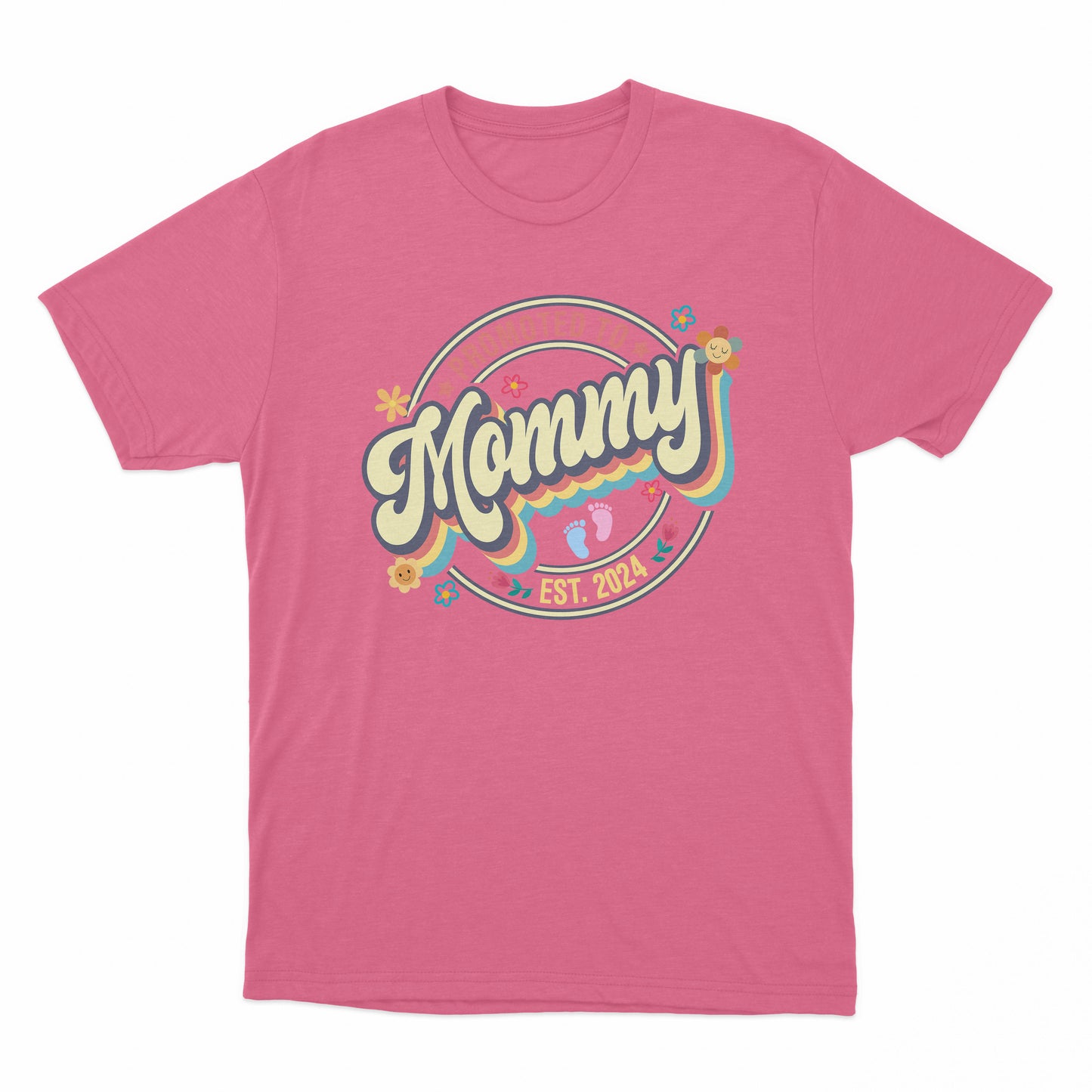 Promoted To Mommy Shirt, Baby Anouncement Shirt, Establish Baby Shirt, Mom Est 2024 Shirt, Soon To Be Mother Shirt, Mother's Day 2024 Shirt, Floral Mother's Day Shirt, Retro Vintage Shirt, Best Gift For Future Mom, Mama Baby Shirt, Baby's Gender Shirt