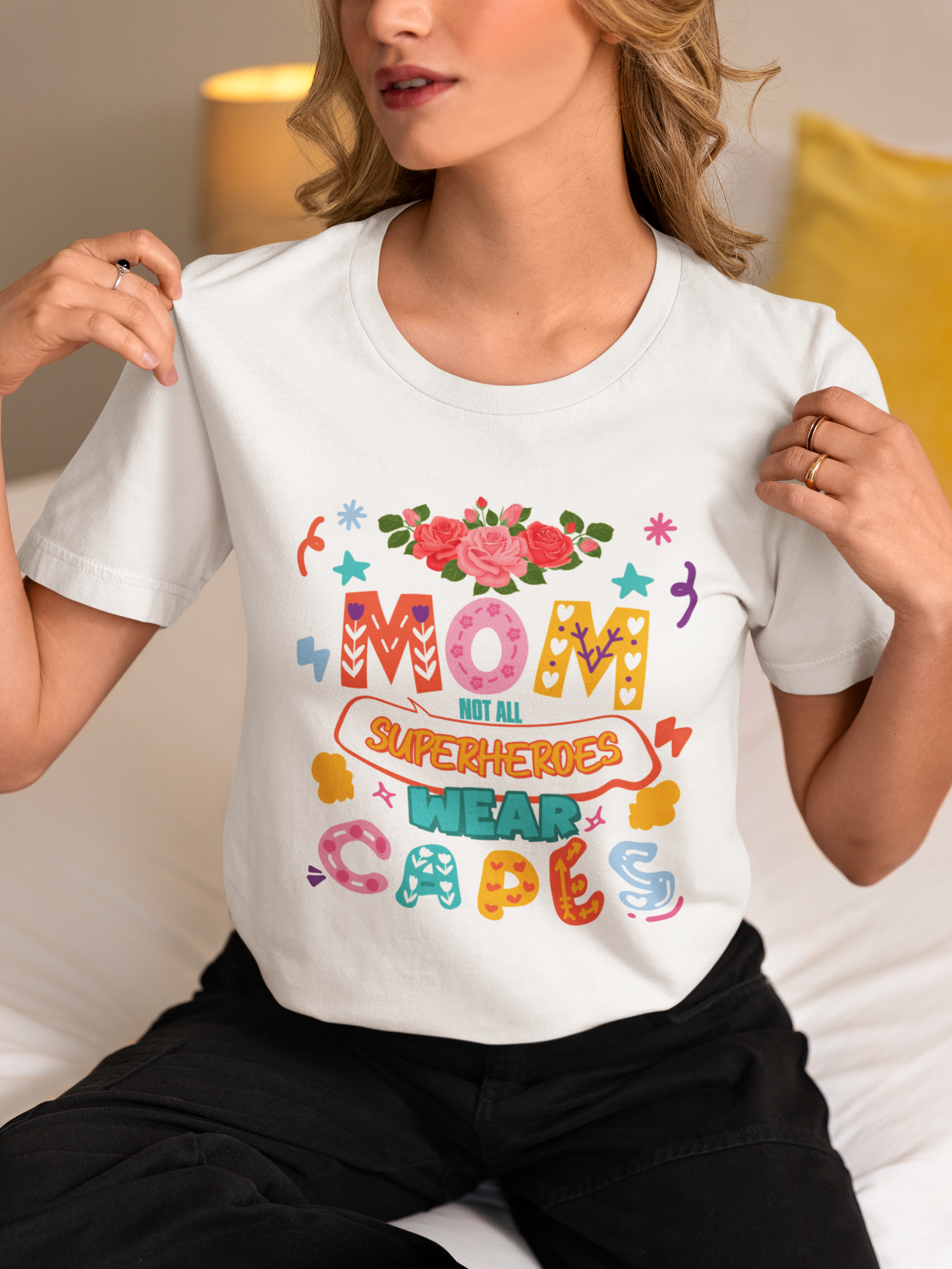 Not All Mom Superheroes Wear Capes Shirt, Funny Quote Mother's Day Shirt, Floral For Mother's Day, Mother's Day Shirt, Sarcastic Quote For Mom Shirt, Best Mother's Day Gift Idea, Mama Shirt, Colorul Mother's Day Shirt, Mommy Shirt