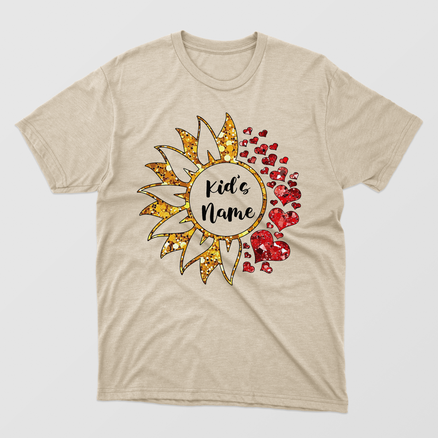 Customized Mother's Day Shirt, Personalized Kid's Name Shirt, Customized Sunflower Shirt, Floral Custom Shirt, Floral Gift Idea Shirt For Mother's Day, Glitter Sunflower Shirt, Mother's Day 2024 Shirt