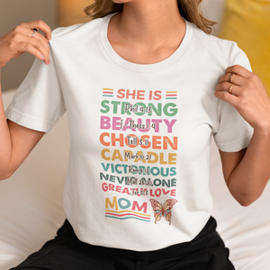 She is Mom Shirt, Retro Mother Bible Shirt, Blessed Mom Shirt, Mom Shirt, Mom Life Shirt, Mother's Day Shirt, Gift for Mom, Retro Mama Quotes
