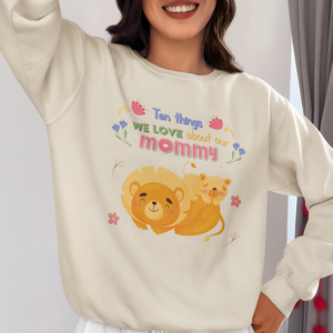 Personalized Ten Things We Love About Our Mommy, Customized Cute Clipart Shirt, Unique Mother's Day Shirt