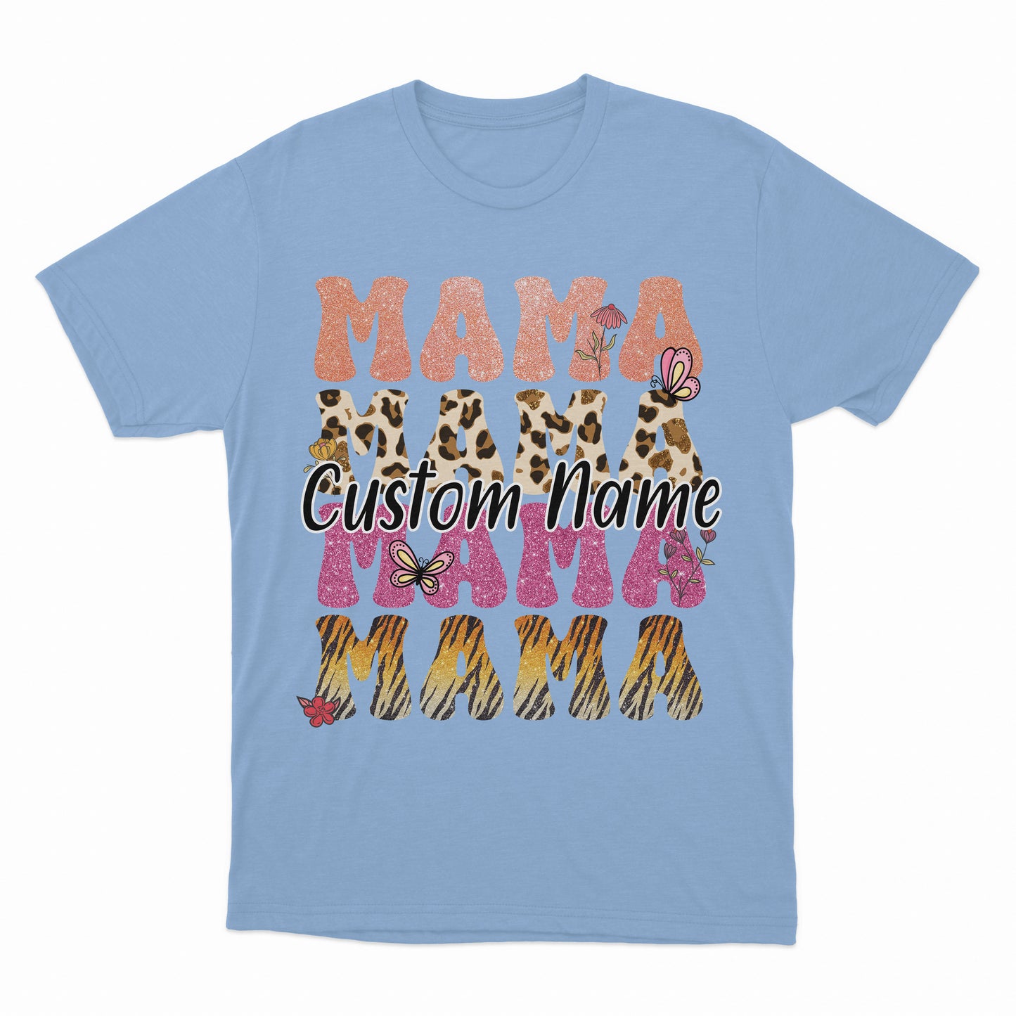 Customized Mama Shirt, Retro Floral Mama Shirt, Mothers Day Shirt Gift, Present For Mom, Mama Retro Groovt Shirt, Personalized Shirt For Mother's Day, Animal Floral Pattern Shirt