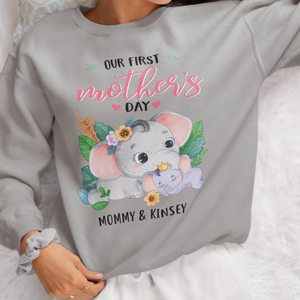Our First Mother's Day Shirt, Customized Shirt For Mother's Day, Cute Animal Mother And Kids Shirt, Persnalized Animals Shirt, First Mother's Day Shirt, Mother's Day 2024 Shirt