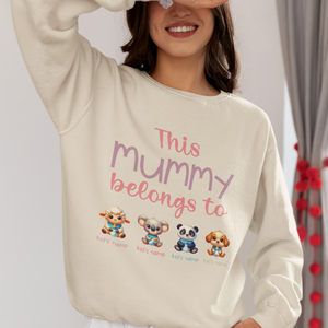 This Mummy Belongs To Shirt, Personalized Mother's Day Shirt, Cute Animals Clipart Shirt, Personalized Animals Shirt, Meaningful Quote Mother's Day Shirt, Custom Name Shirt, Best Gift Idea Shirt For Mother's Day, Mother's Day Shirt