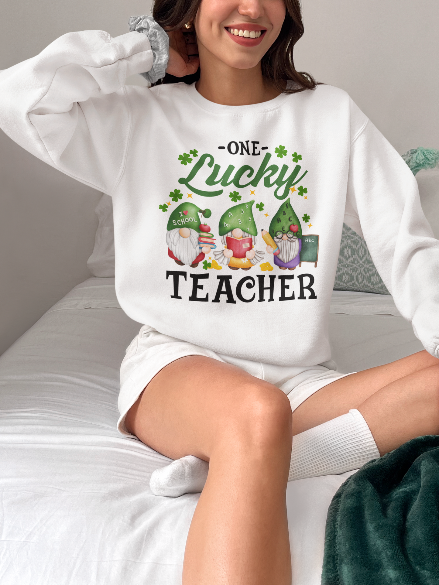 Retro Cute St Patrick's Day Gnomes Shirt, Happy Student Shirt, St Patrick's Day Teacher Shirt, Irish Teacher Shamrock Shirt, St Patrick Day One Lucky Teacher Shirt, Irish Shirt, Shamrock Gnomes Shirt