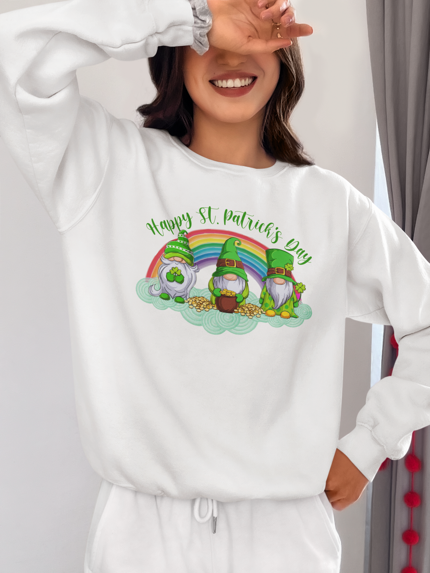 Happy St. Patricks Day with Shamrock Shirt, Gnomes Shirt, Lucky Shirt, Irish Day Shirt, Clover Shirt, St Patrick's Day Shirt, Irish Shirt