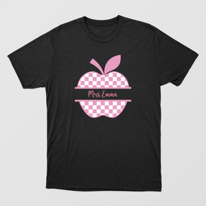 Personalized Teacher Shirt for Back To School, Teacher Team Shirt, Checkered Teacher Shirt, Teacher Shirt, Teacher Gift for Her