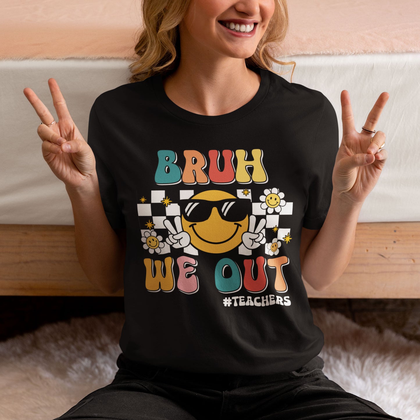 We Out Teacher Shirt, Bruh Teacher Shirt, Bruh We Out, Funny Teacher Shirt, Smile Face Tshirt, Happy Face Tshirt,  Last Day of School T Shirt