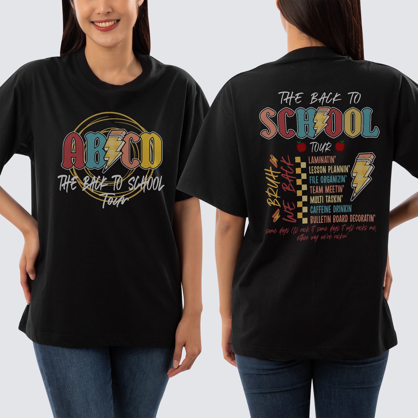 Back to School Shirt for Teachers, ABCD Teacher Shirts, First Day Of School Teacher T-Shirt, Teacher Gift, Tour Shirt