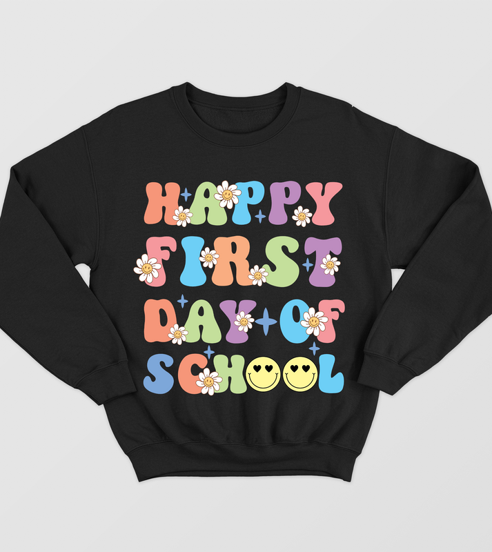 Happy First Day of School Shirt,Teacher Gift, Gift for Teachers, Kindergarten Teacher, Teacher Appreciation,Back to School Shirt, Teacher Christmas Gift