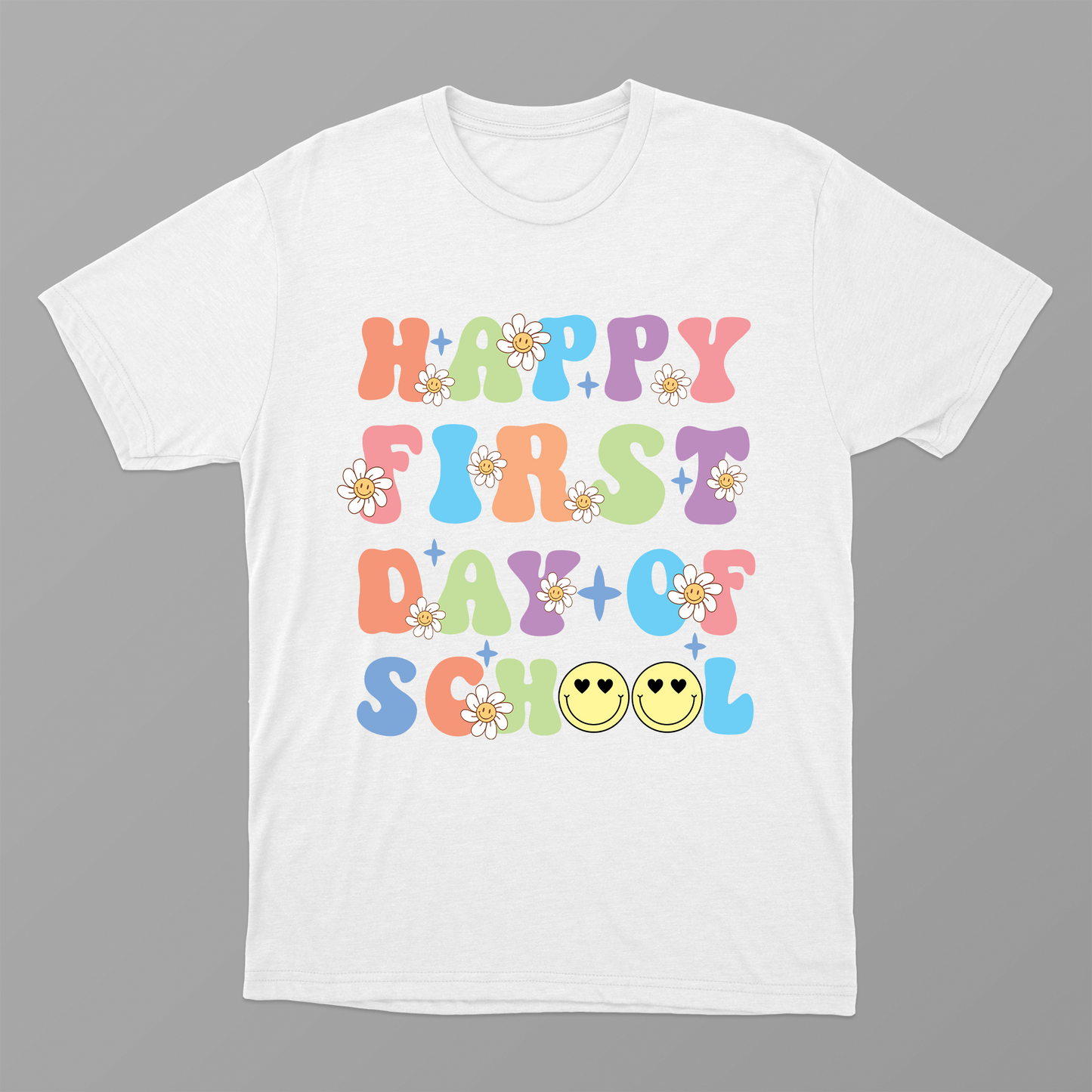 Happy First Day of School Shirt,Teacher Gift, Gift for Teachers, Kindergarten Teacher, Teacher Appreciation,Back to School Shirt, Teacher Christmas Gift