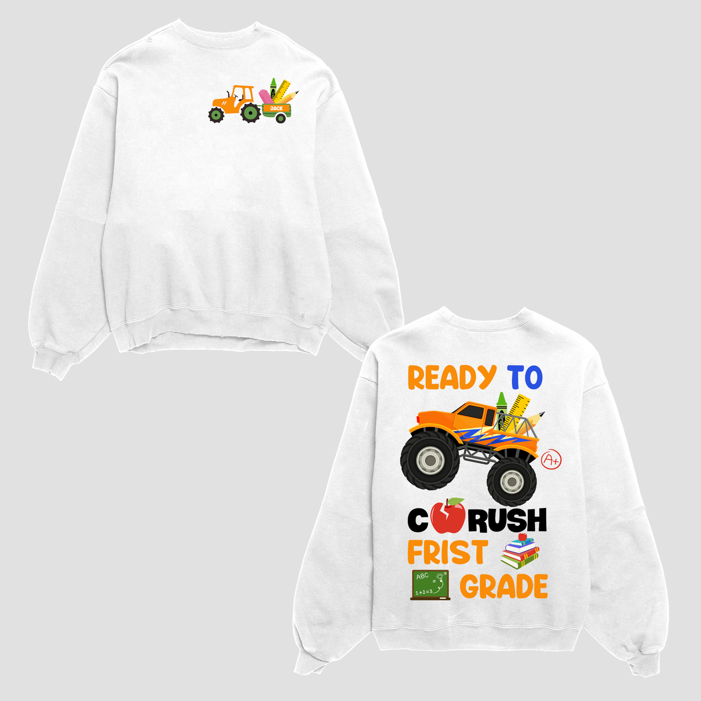 Funny Ready To Crush New Grade Shirt, Back To School Shirt For Kids, Funny Kids Shirt, Welcome Back To School 2024