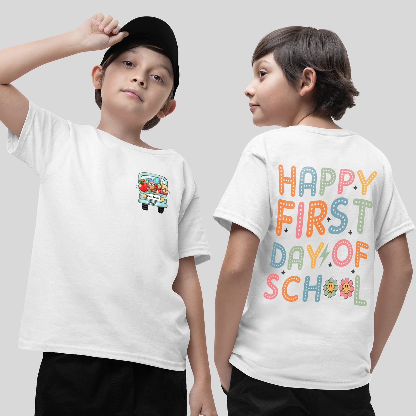 Happy First Day Of School Shirt, Custom School Shirt For Kids, Back To School 2024 Shirt, Kid's Shirt