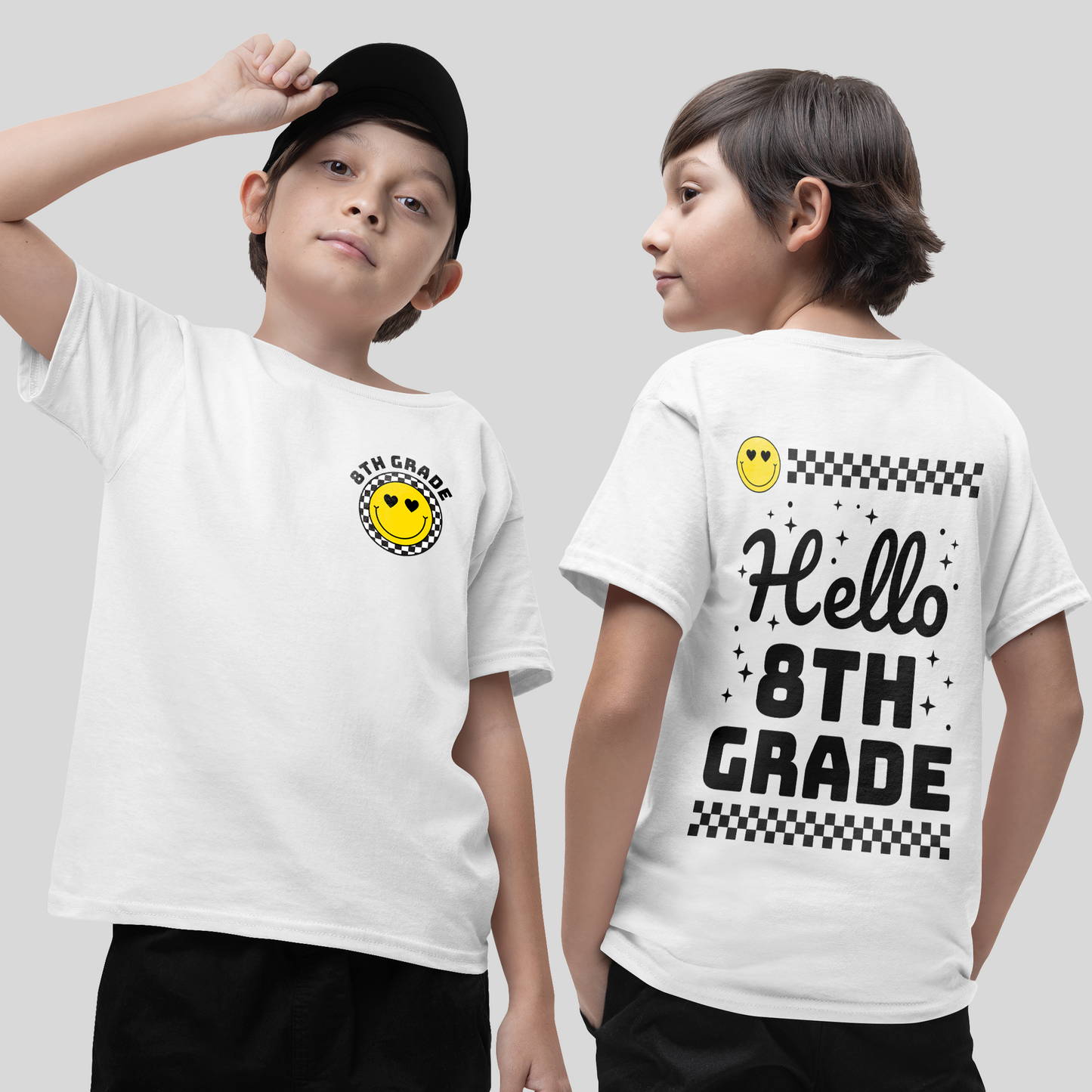 Hello New Grade Shirt, Happy Face Shirt, Crush New Level Shirt, Back To School Shirt, Funny School Shirt For Kids, Retro Groovy Shirt