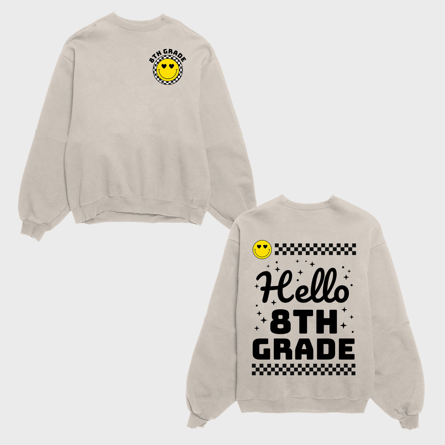 Hello New Grade Shirt, Happy Face Shirt, Crush New Level Shirt, Back To School Shirt, Funny School Shirt For Kids, Retro Groovy Shirt