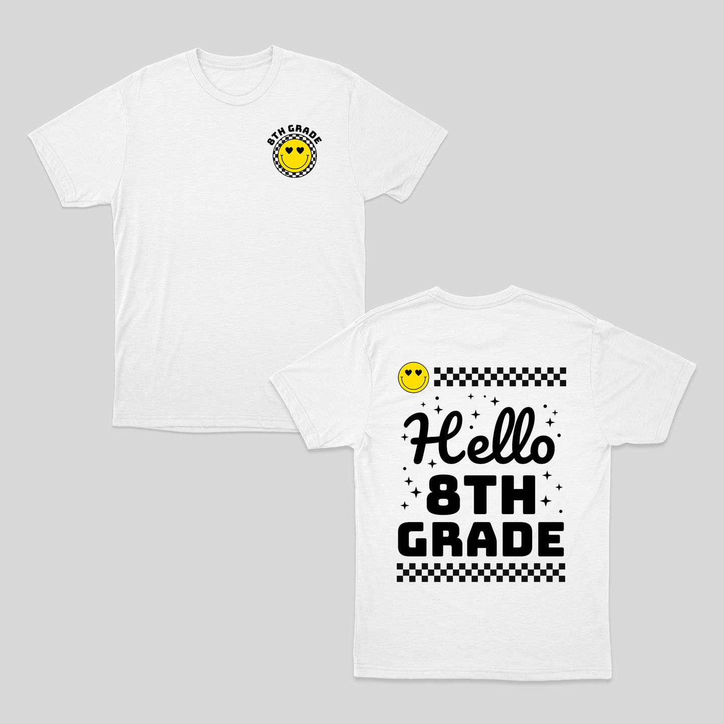 Hello New Grade Shirt, Happy Face Shirt, Crush New Level Shirt, Back To School Shirt, Funny School Shirt For Kids, Retro Groovy Shirt