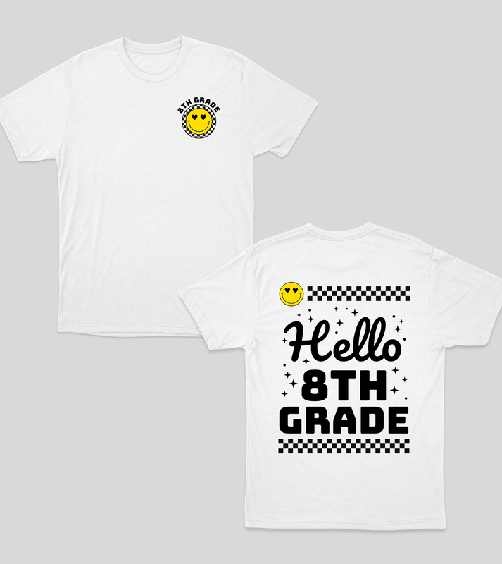 Hello New Grade Shirt, Happy Face Shirt, Crush New Level Shirt, Back To School Shirt, Funny School Shirt For Kids, Retro Groovy Shirt