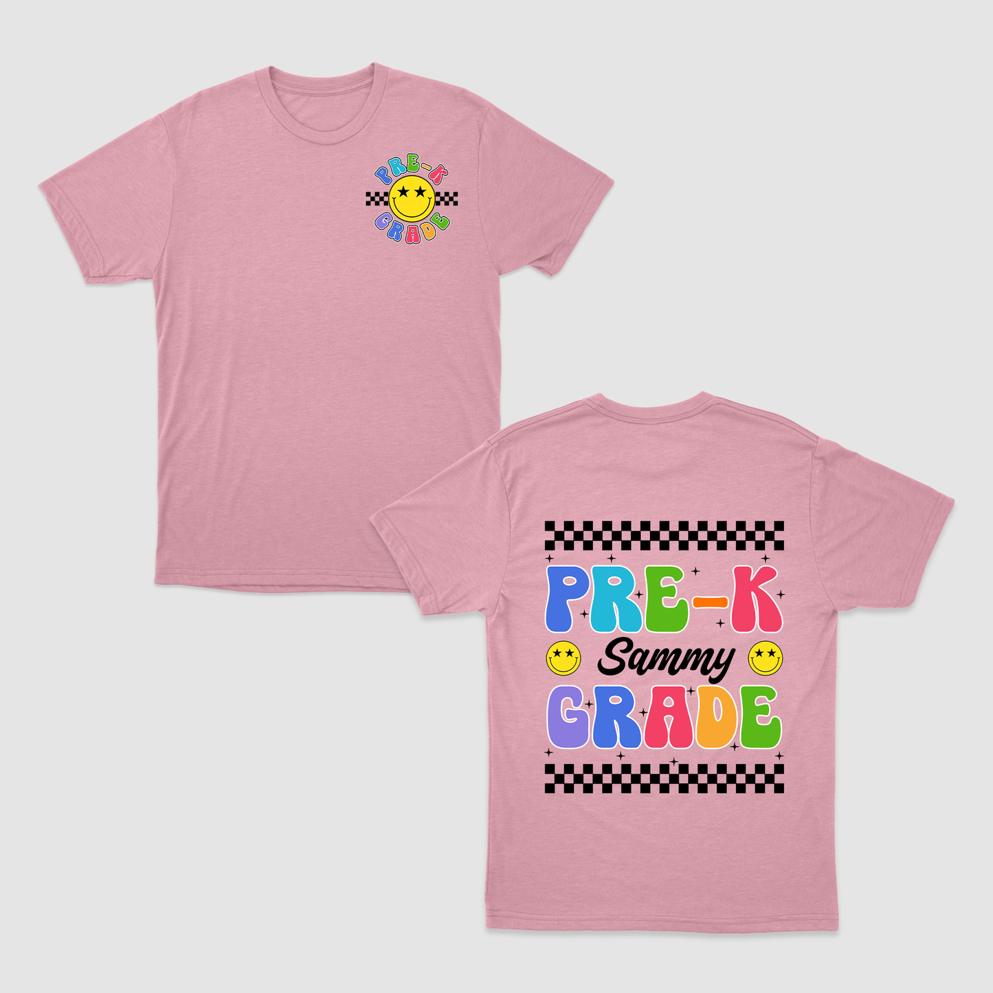 Funny Checkerboard School Shirt, New Grade Shirt, Pre-K Kindergarten Shirt, Welcome Back To School, Happy First Day Of School