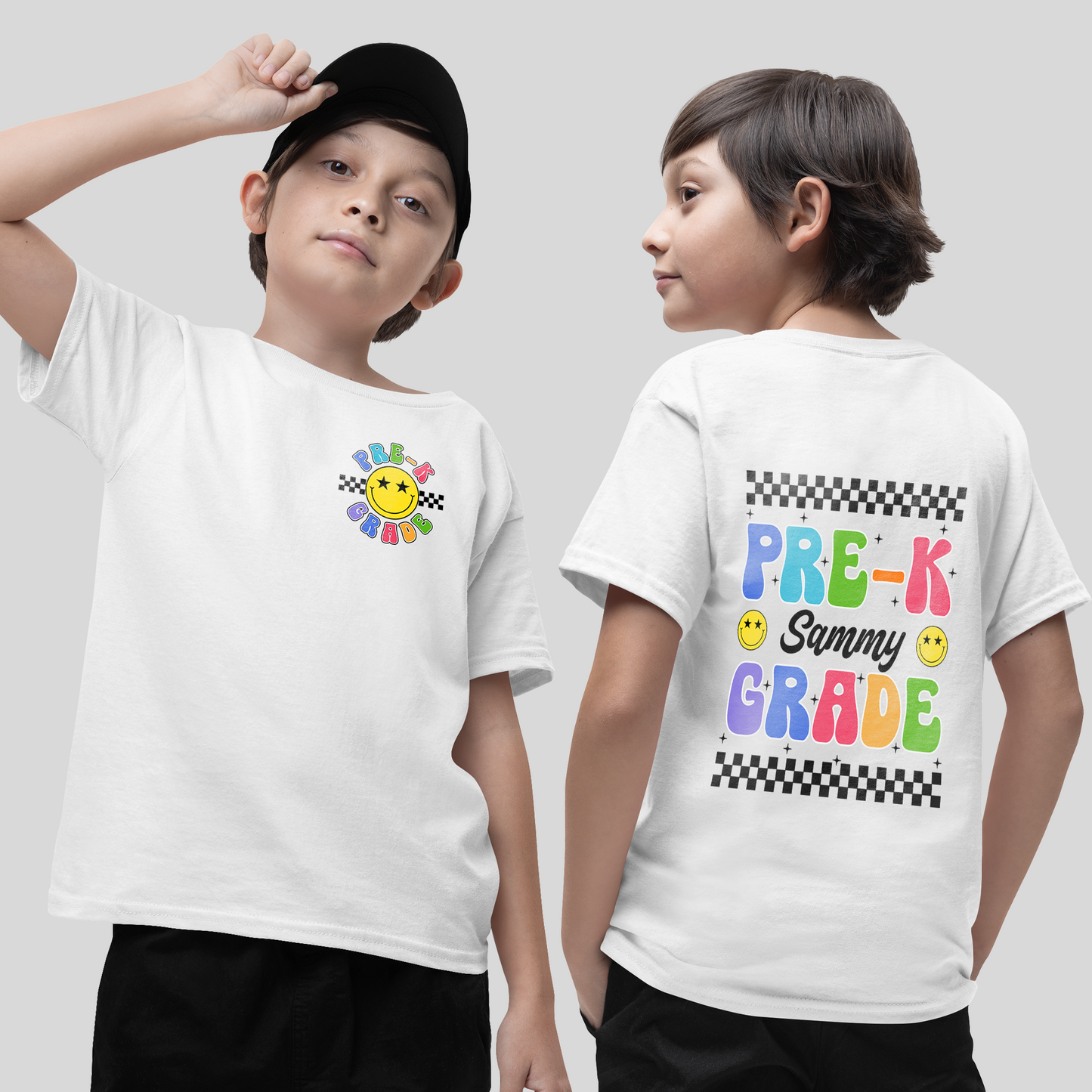 Funny Checkerboard School Shirt, New Grade Shirt, Pre-K Kindergarten Shirt, Welcome Back To School, Happy First Day Of School