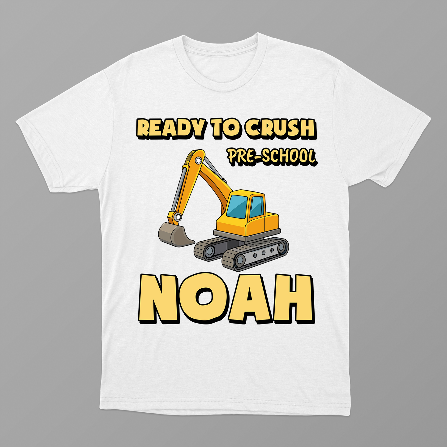 Ready To Crush New Level Shirt, Happy First Day Of School, Funny Cute Crane Shirt For Kids, Personalized Back To School Season Shirt