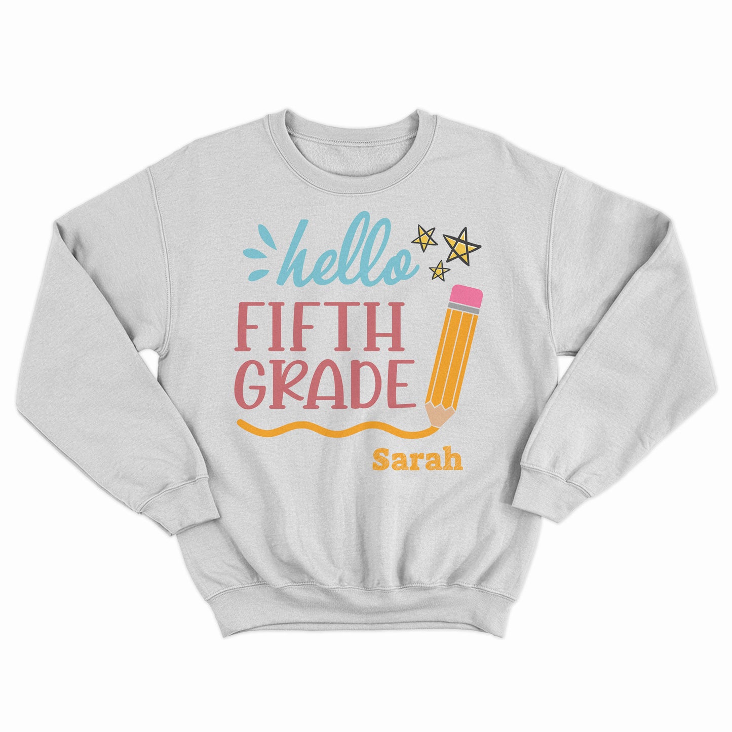 Hello New Grade Shirt, Crush New Level Shirt, Custom Name School Shirt For Kids, Kindergarten Shirt, Custom Name Kids, Cute Pencil