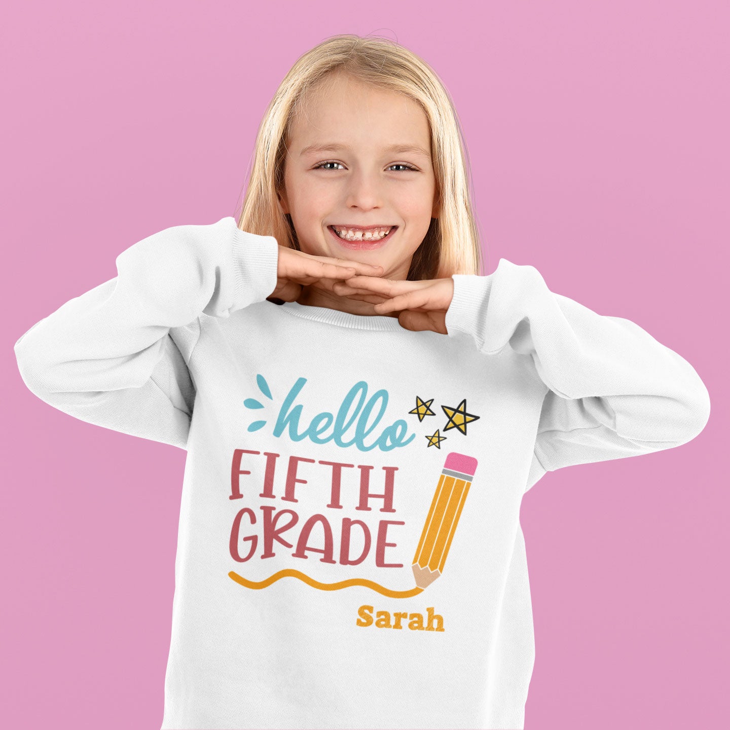 Hello New Grade Shirt, Crush New Level Shirt, Custom Name School Shirt For Kids, Kindergarten Shirt, Custom Name Kids, Cute Pencil