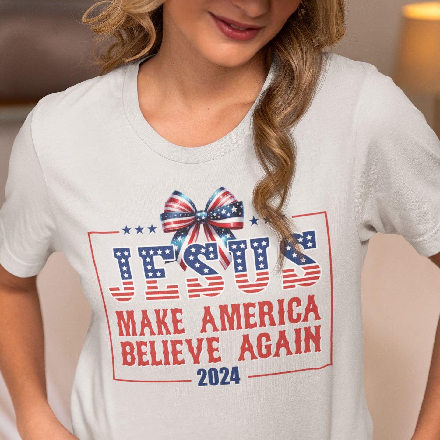 Jesus 2024 Make America Believe Again Shirt, Gift For Christian, Faith Shirt, Independence Day Shirt, Patriotic Christian Shirt, Christian Shirt, Christian 4th of july