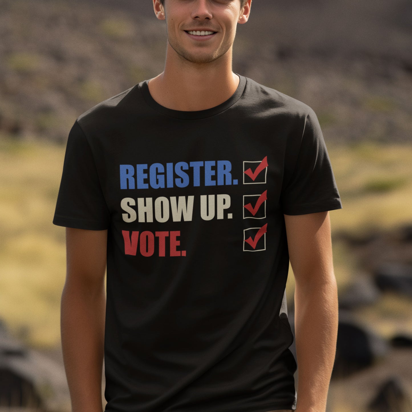 Register Show Up Vote Shirt, Election Day Tshirt, Right to Vote Shirt, Political Tee, Voter Registration,Election T-Shirt, Shirt for Election Day 2024
