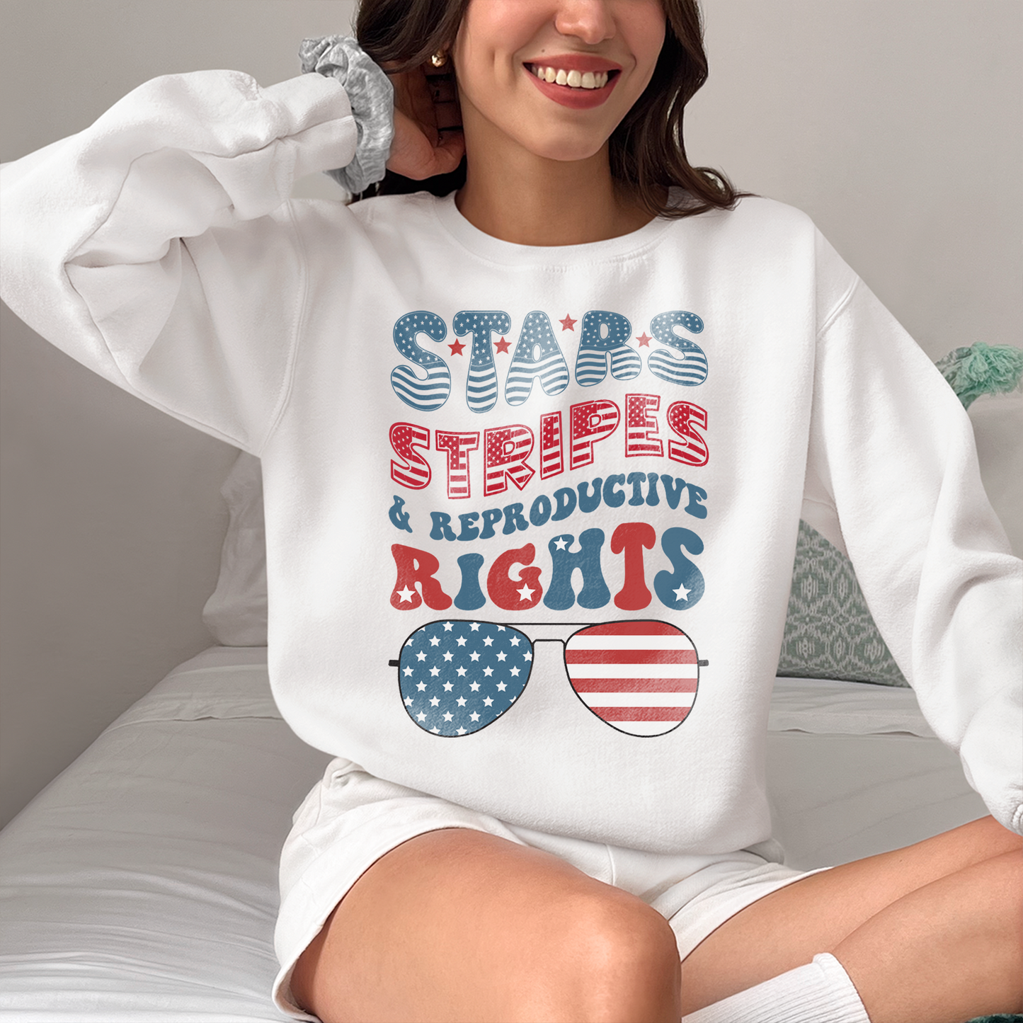 Stars and Stripes and Reproductive Rights Shirt, Feminist Shirt, Fourth of July Tee Social Justice Shirt, Women's Rights Tee,  July 4th Pro choice shirt