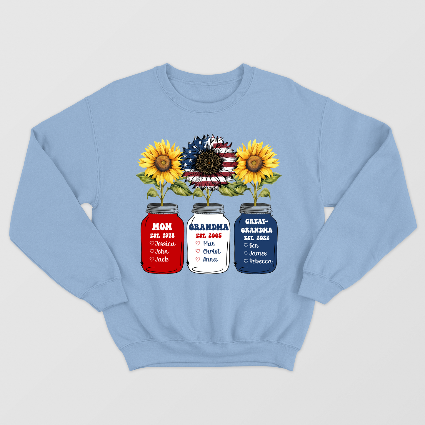 Great Grandma Shirt, Mom Grandma Great Grandma Shirt, Custom Grandma Shirt With Grandchild Names, Patriotic 4th of July Grandma