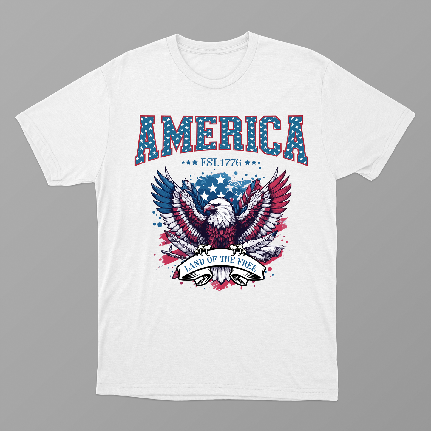 America Land Of The Free Fourth of July shirt, Independence Day Red White and Blue, America Tee,  Women's 4th of July, Fourth of July Shirt T-Shirt, 1776 Tee