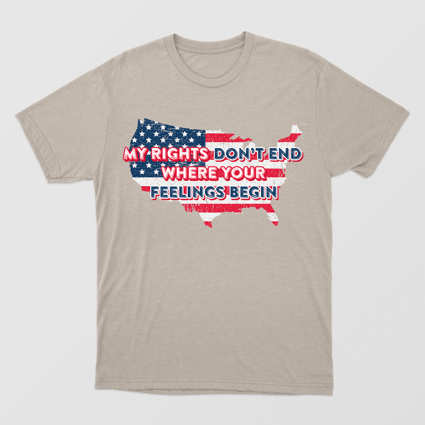 My Rights Don't End Where Your Feelings Begin Shirt, Gun Owner Shirt, Patriotic T Shirt, Veteran Shirt, Political T Shirt, Vintage Patriotic Veteran USA Flag Shirt, Shirt With Sayings