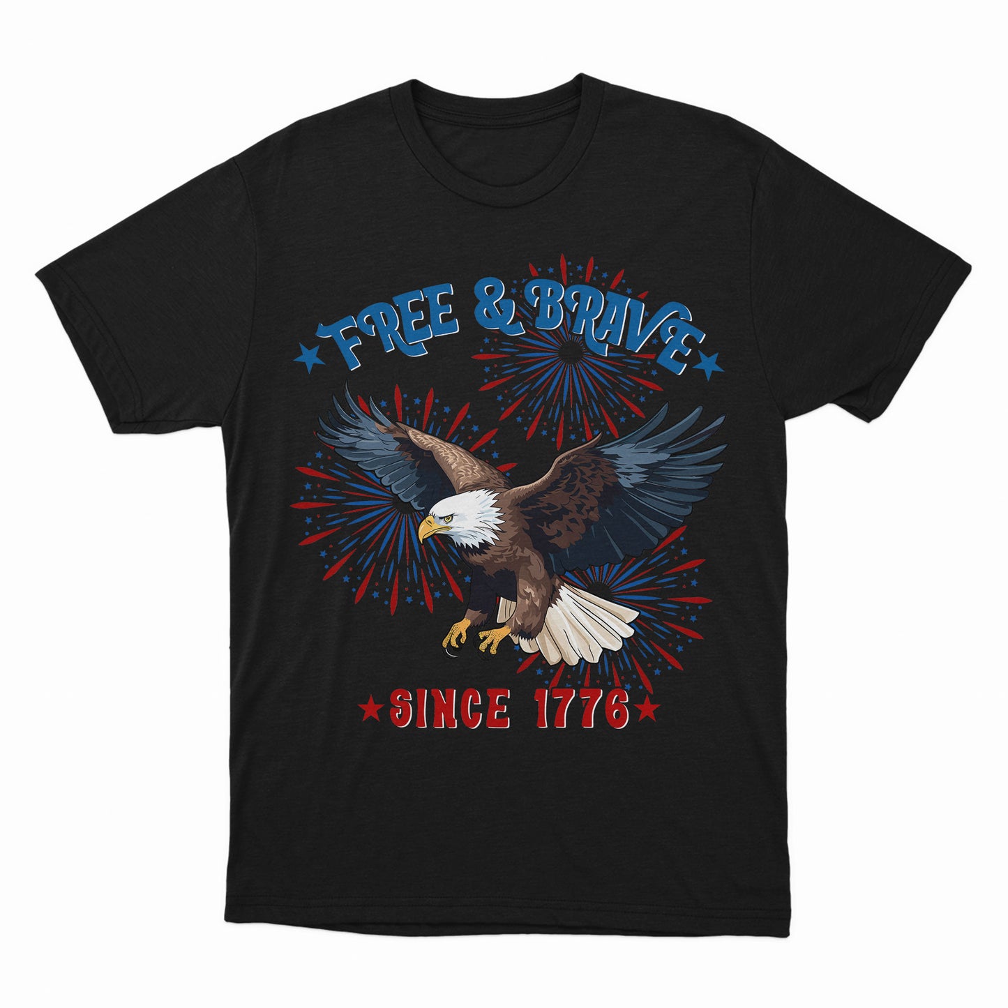 Free and Brave since 1776 shirt, 4th of July T-Shirts, USA 1776 Shirt, Patriotic USA T-Shirt, United States of America Shirt