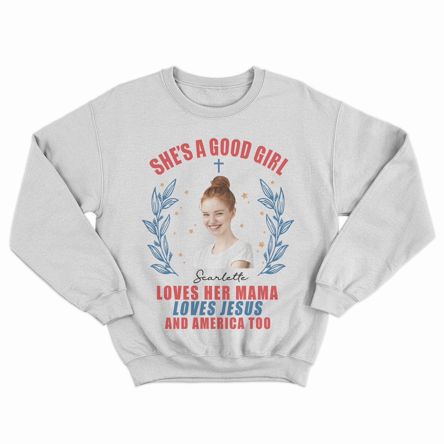 She's Good Girl Shirt, Love Jesus And America Shirt, Patriotic Girl Shirt