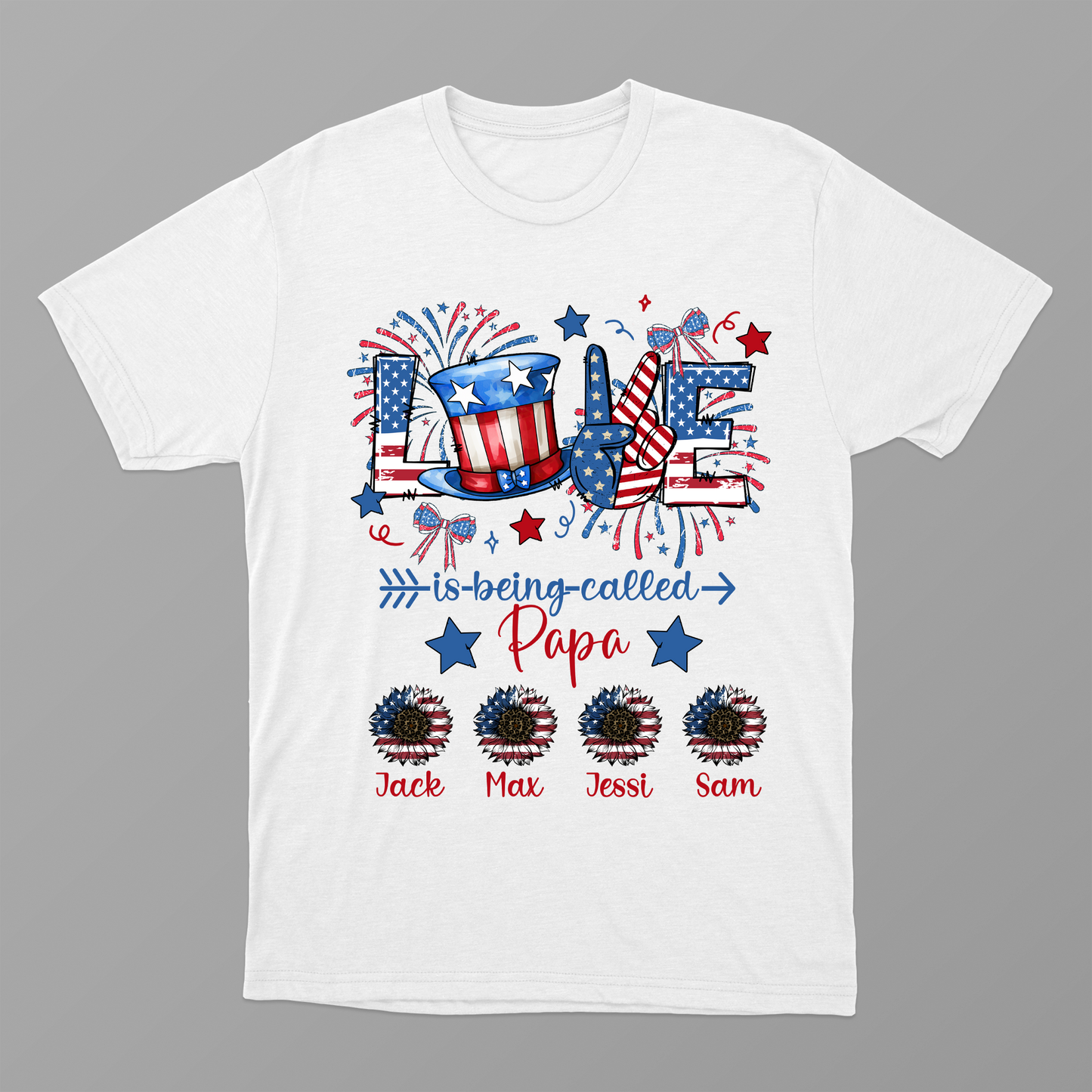 Love Is Being Call Papa Shirt, American Voting 2024 Shirt, Custom Sunflower Shirt