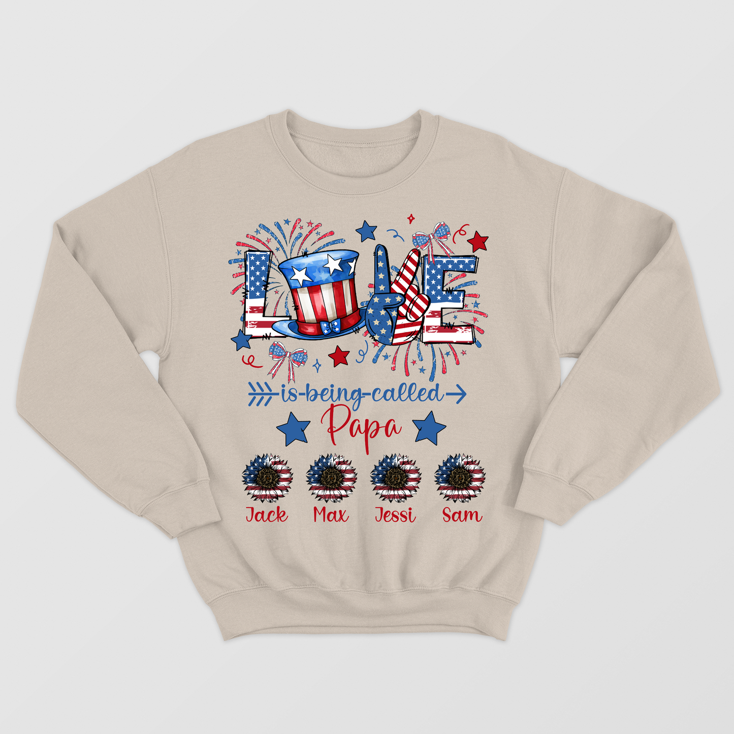 Love Is Being Call Papa Shirt, American Voting 2024 Shirt, Custom Sunflower Shirt