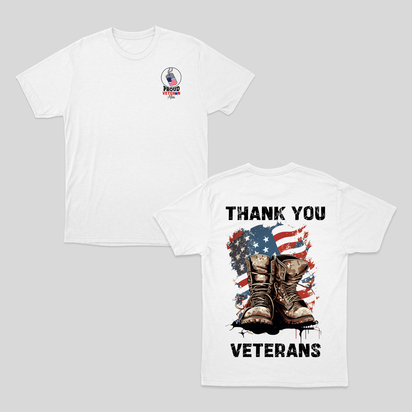 Proud American Veteran Shirt, Thank You Veteran Shirt, Patriotic Shirt, Customized 4th July Shirt