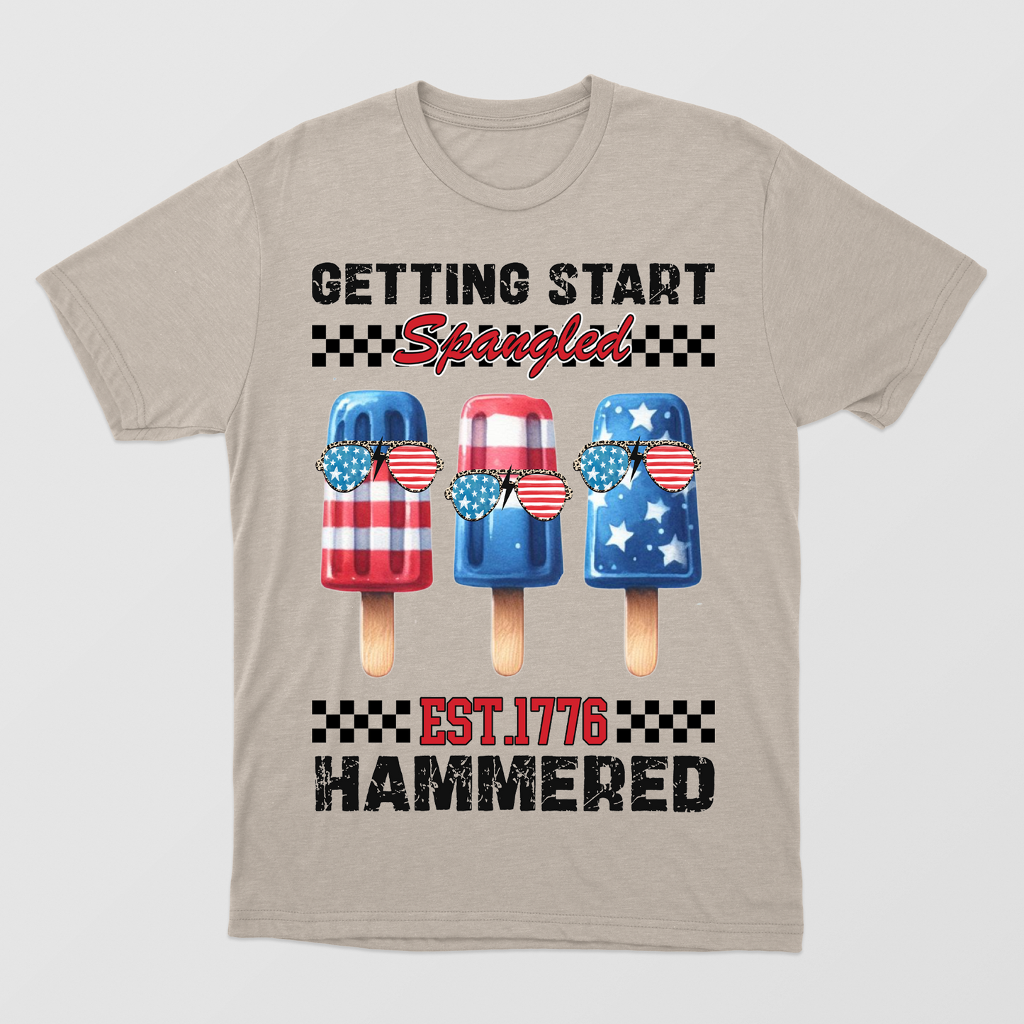 Getting Star Spangled Hammered Shirt, US Est 1776 Shirt, Patriotic Shirt, Funny American Ice Cream Shirt, 4th July Anniversary