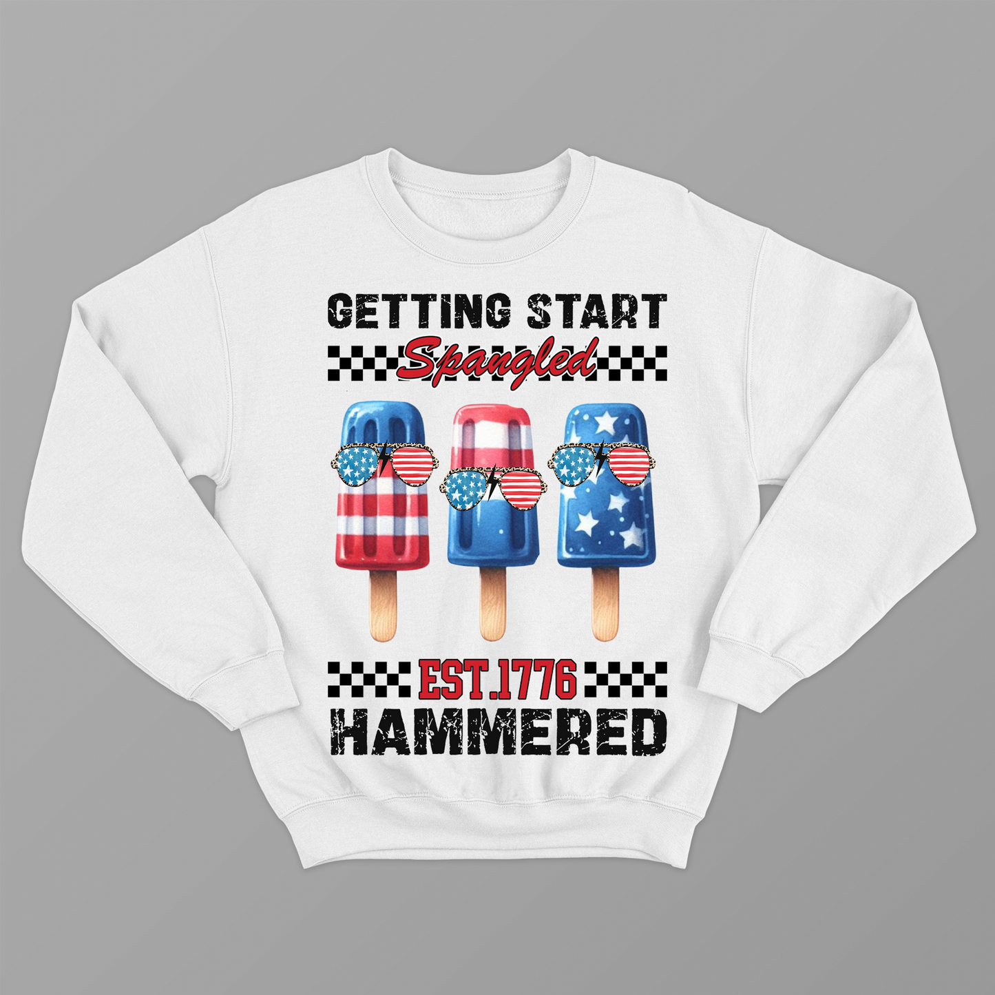 Getting Star Spangled Hammered Shirt, US Est 1776 Shirt, Patriotic Shirt, Funny American Ice Cream Shirt, 4th July Anniversary