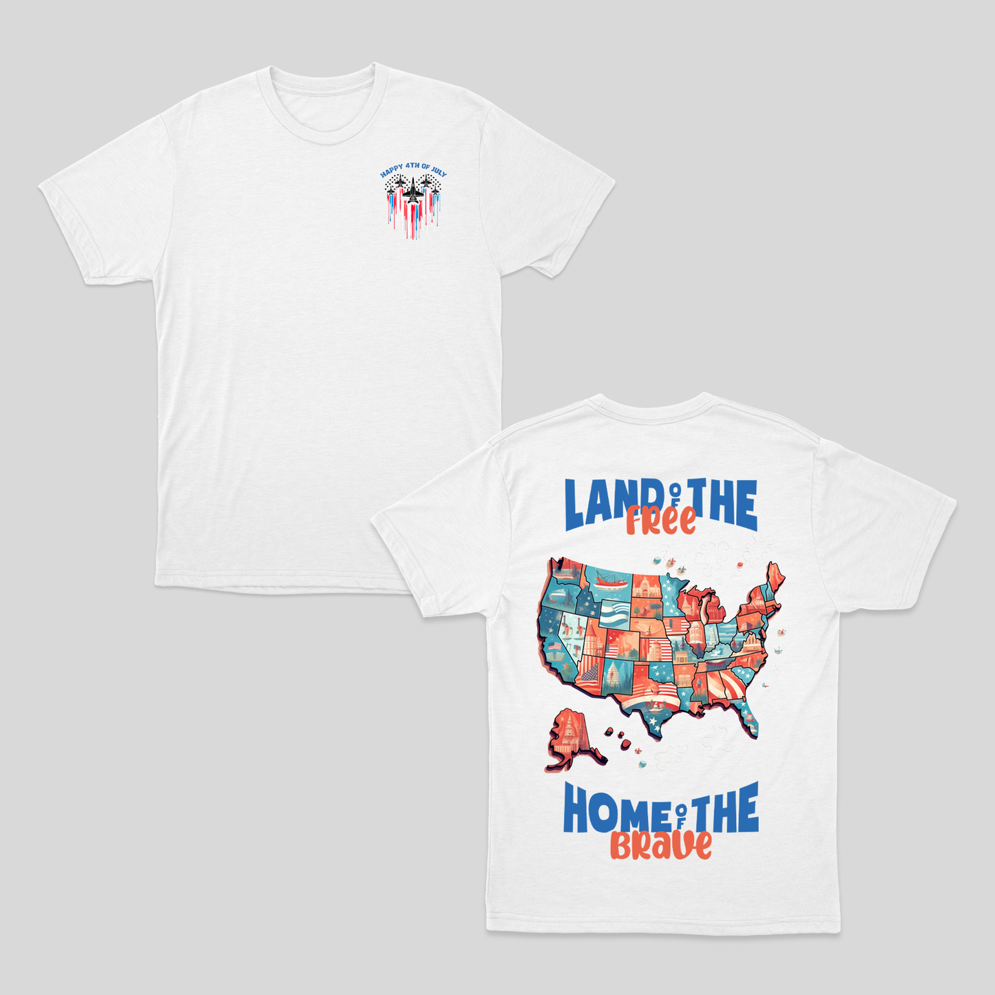 Happy 4th July Shirt, Land Of The Free Shirt, Home Of The Brave Shirt, US 1776 Shirt