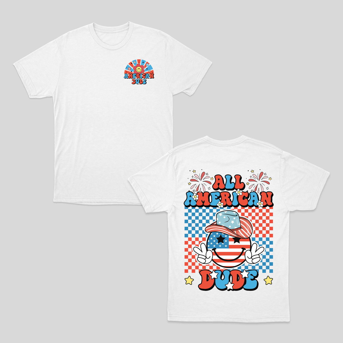 All American Girls Shirt, American Retro Boho Rainbow Shirt, Patriotic 4th July Toddlers Shirt, 4th Firecrackers