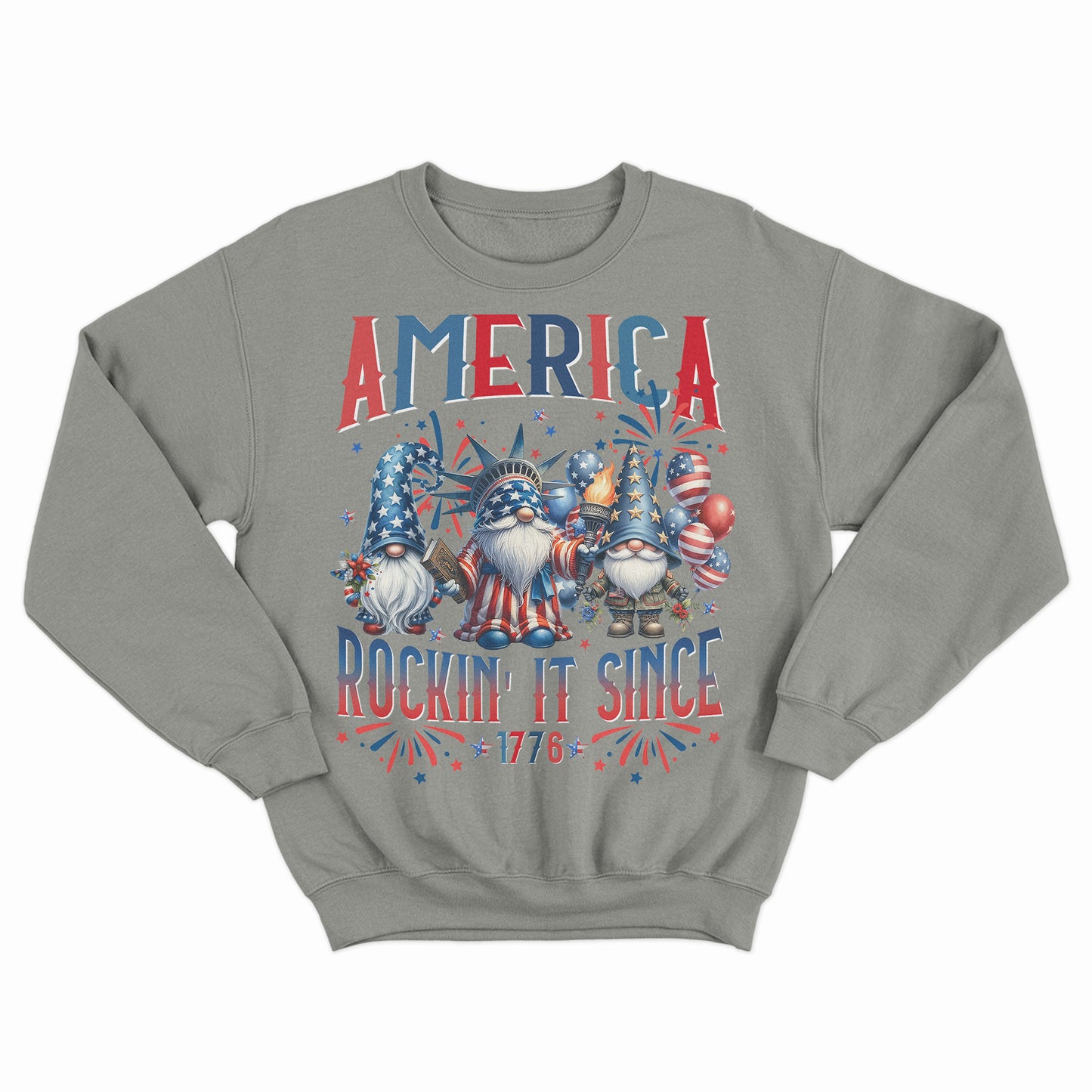 Funny American Gnomes Shirt, America Rockin' It Since 1776 Shirt, Funny Happy 4th July Shirt