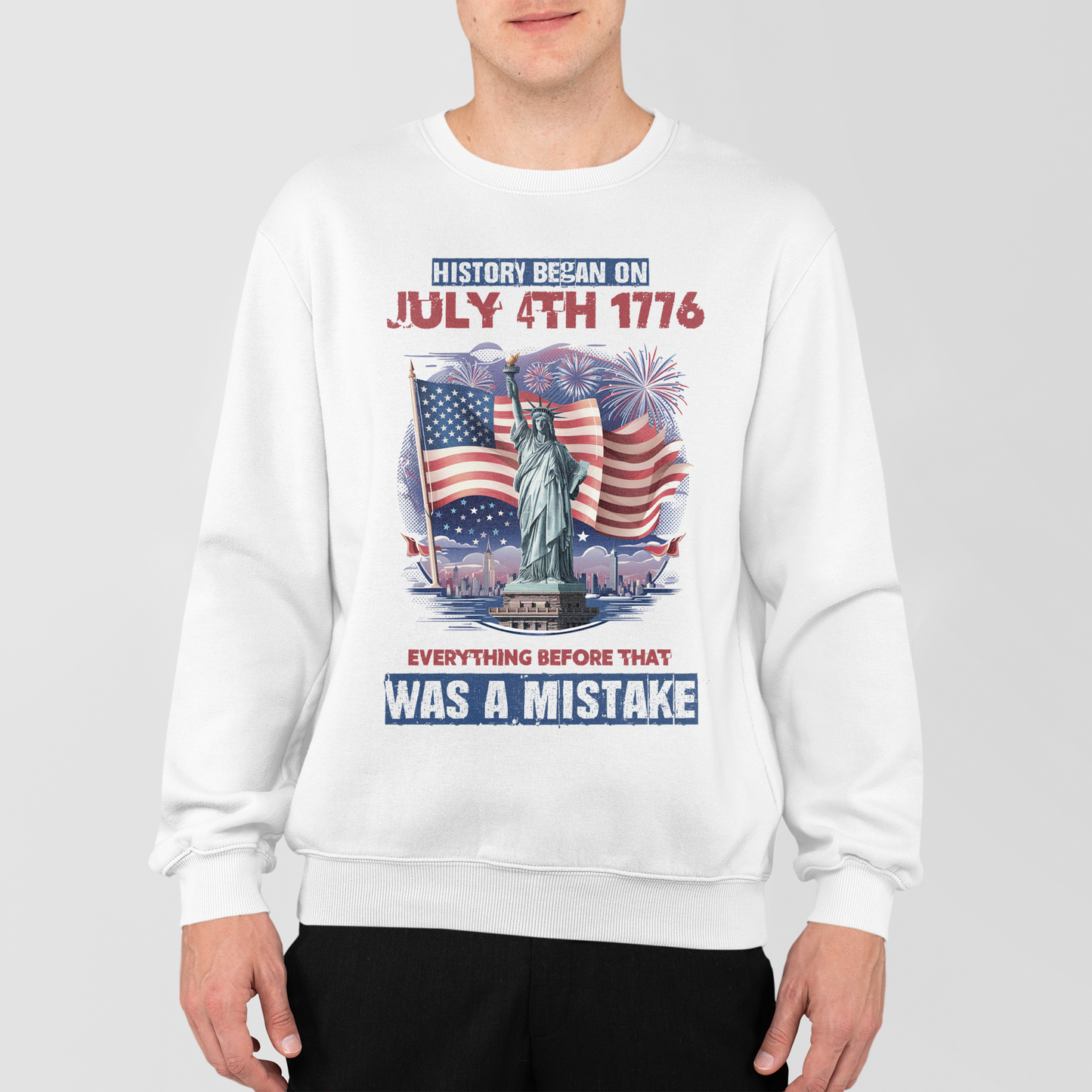 History Began On 4th July Shirt, Liberty Statue Shirt, US Patriotic Shirt, 4th July Anniversary Shirt, US Shirt